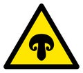 Raster Champignon Warning Triangle Sign Icon