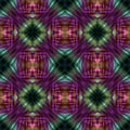 Raster colorful symmetrical seamless pattern for textile, tiles and design in purple, green tones