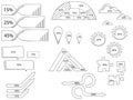 Raster elements for infographic. Template for cycle diagram, graph, presentation and round chart. Business concept with