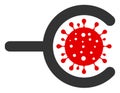 Raster Flat Coronavirus Trap Icon