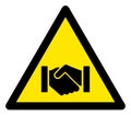 Raster Flat Handshake Warning Icon