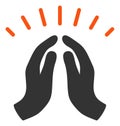 Raster Flat Hope Hands Icon