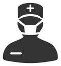 Raster Flat Masked Doctor Icon