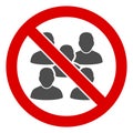 Raster Flat Stop Social Group Icon