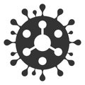 Raster Flat Virus Cell Icon