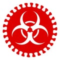 Raster Flat Virus Hazard Icon