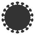 Raster Flat Virus Shell Icon