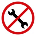 Raster Forbidden Repair Flat Icon Symbol