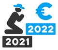 Gentleman Pray Euro 2022 Raster Flat Icon