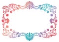 Raster gradient filled art nouveau picture frame Royalty Free Stock Photo