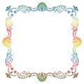 Raster gradient filled art nouveau picture frame Royalty Free Stock Photo