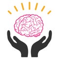 Human Brain Knowledge Raster Icon