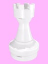 Chess rook white front