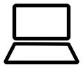 Raster Laptop Computer Flat Icon Illustration Royalty Free Stock Photo