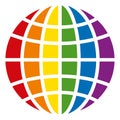 Raster LGBT World Flat Icon Symbol
