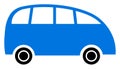 Raster Flat Minibus Icon