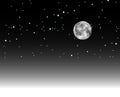 Raster moon illustration Royalty Free Stock Photo