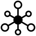 Raster Network Flat Icon Symbol