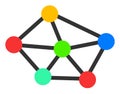 Raster Network Flat Icon Symbol