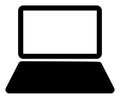 Raster Notebook Computer Flat Icon Illustration Royalty Free Stock Photo
