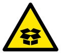 Raster Open Box Warning Triangle Sign Icon