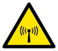 Raster Radio Transmitter Warning Triangle Sign Icon