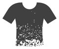 Raster Ragged T-Shirt Flat Icon Symbol