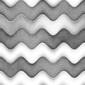 Raster Seamless Greyscale Texture. Gradient Wavy Lines Pattern. Subtle Abstract Background Royalty Free Stock Photo
