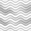 Raster Seamless Greyscale Texture. Gradient Wavy Lines Pattern. Subtle Abstract Background Royalty Free Stock Photo