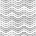 Raster Seamless Greyscale Texture. Gradient Wavy Lines Pattern. Subtle Abstract Background Royalty Free Stock Photo