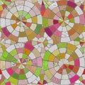 Raster Seamless Multicolor Brick Pavement Circular Tiling Pattern