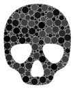 Raster Skull Collage of Small Circles