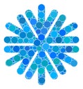 Raster Snowflake Mosaic of Dots