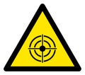 Raster Target Warning Triangle Sign Icon Royalty Free Stock Photo