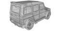 Raster three-dimensional illustration of the car Mercedes-Benz G-class. Tuning version of the car from the Studio BRABUS