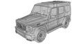 Raster three-dimensional illustration of the car Mercedes-Benz G-class. Tuning version of the car from the Studio BRABUS