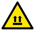 Raster Upward Direction Warning Triangle Sign Icon