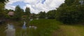 Rastoke, Plitvice lakes area, waterfall, Croatia, Europe, water mills, river, wooden houses, landscape, skyline, green Royalty Free Stock Photo