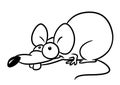 Rat animal character cartoon illustration coloring page