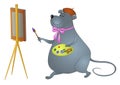 Rat-artist Royalty Free Stock Photo