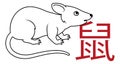 Rat Chinese Zodiac Horoscope Animal Year Sign Royalty Free Stock Photo