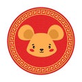 Rat Chinese zodiac sign. Chinese new year animal Royalty Free Stock Photo
