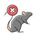 rat control color icon vector illustration Royalty Free Stock Photo