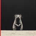 Rat: A Dark White And Dark Gray Strip Painting By David Gimm