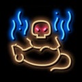 Rat Dead neon glow icon illustration