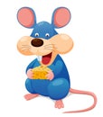 Rat eating cheese Royalty Free Stock Photo