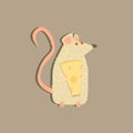 Rat Holding Cheese Image