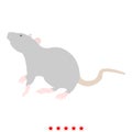 Rat icon Illustration color fill style