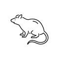 Black line icon for Rat, mouse and beast