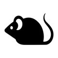 Rat icon silhouette art on white background Royalty Free Stock Photo